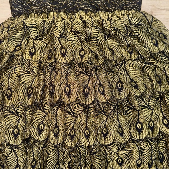 Haute Hippie Peacock Bustier Fit & Flare Mini Dress Cocktail Party Halloween - Picture 9 of 11